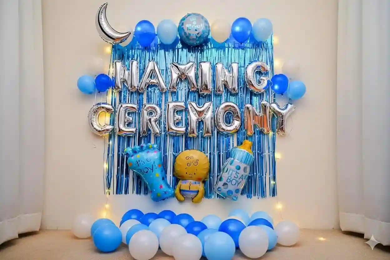 Pastel Blue Baby Naming Ceremony
